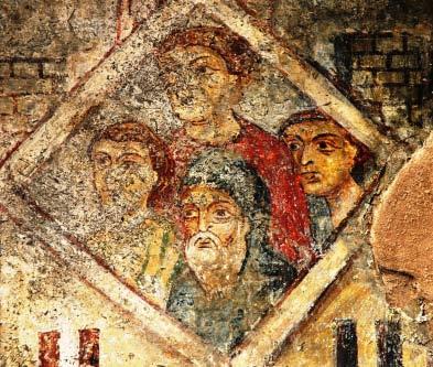 ΜΑΝΟΛΗΣ Σ. ΠΑΤΕΔΑΚΗΣ 5 Εικ. 2α-β. Λεπτομέρειες από τις παραστάσεις στης Βαϊοφόρου και της Προδοσίας. Παναγία Αντιφωνήτρια, Μυριοκέφαλα.