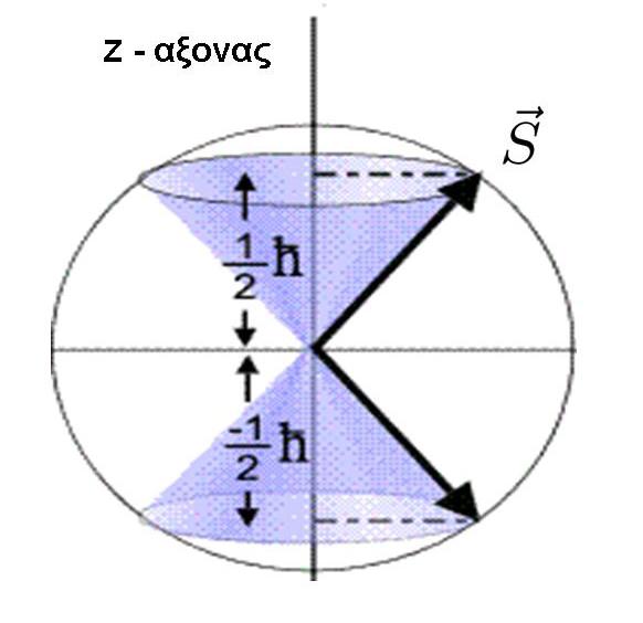 +1/2 Ιδιοτιµή του Ŝ 2 : 2 s (s + 1) = 3 4 2