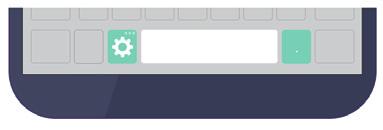 Changing the QWERTY keyboard layout You can add, delete or rearrange keys on the bottom row of the keyboard.