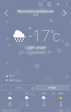 Weather You can view the weather information for a particular area. 1 Tap Tools Weather. 2 Tap and add the city you want.