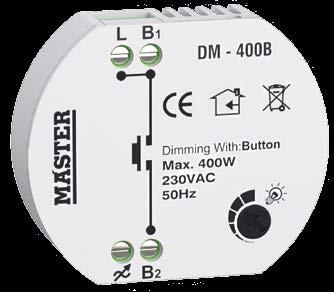 DIMMER KYTIOY DM-400Β DIGITAL-LED 400W [ΤΗΛΕΧΕΙΡΙΣΜΟΣ BUTTON] Το Dimmer DM-400B (Ρυθμιστής Φωτισμού) είναι ένα πρωτοποριακό προϊόν ψηφιακής τεχνολογίας Leading & Trailing Edge ειδικά κατασκευασμένο