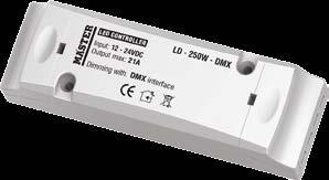 LD-250W-RF LED CONTROLLER (BUTTON & RF) (1 Channel) Ε νσύρματη εντολή χειρισμού από ένα ή περισσότερα απομακρυσμένα μπουτόν (ON/OFF με στιγμιαία πίεση του μπουτόν και αυξομείωση του φωτισμού -