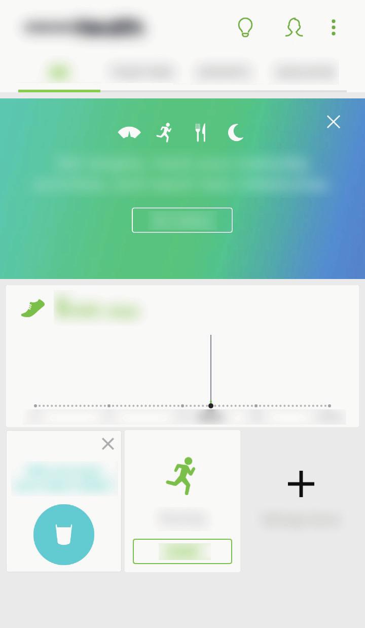 Εφαρμογές και ιδιότητες Χρήση Samsung Health Μπορείτε να προβάλλετε τις βασικές πληροφορίες από τα μενού Samsung Health και ανιχνευτές για παρακολούθηση της ευεξίας και της φυσικής σας κατάστασης.
