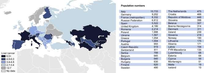 Fig. 1 INCIDENCE RATES OF PRIMARY LIVER CANCER J Hepatol