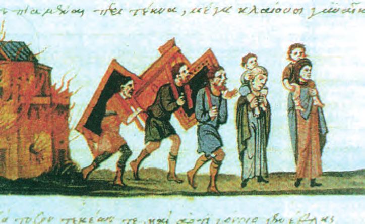 4. Οι κρυπτοχριστιανοί του Πόντου Μεταβυζαντινή μικρογραφία που εικονίζει τη βίαιη μετοικεσία των Ελλήνων του Πόντου την περίοδο της οθωμανοκρατίας μεγάλη πλειοψηφία του ποντιακού ελληνισμού συνέχιζε