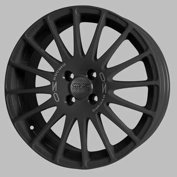 OZ Superturismo GT racingsilber, schwarz & gold 6 x 14 15 4x108 36 4x100 6.5 x 15 18 4x108 25 4x108 35 5x100/5x112 (beide nur silber) 37 4x100 38 5x108 (nur silber) 42 4x108/4x114.