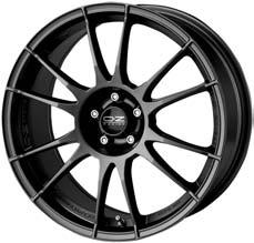 OZ Superturismo GT racingsilber, schwarz & gold 8 x 18 27 5x108 (nur silber) 35 5x100 (nur silber)/5x112 40 5x108/5x110/5x114.