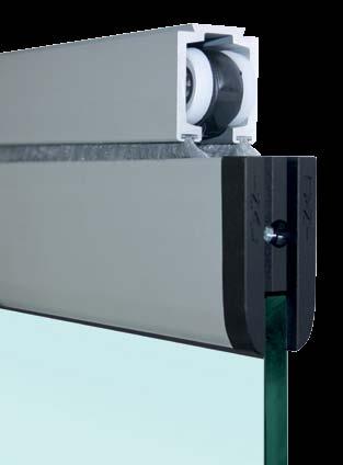 ΜΠΑΖΑ mini CURVED 70mm Σύστημα γυάλινης πόρτας της INAL mini μπάζα άνω, που δεν απαιτεί τρύπες ή εγκοπές στο κρύσταλλο (πατέντα INAL ) και