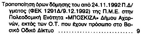 Περιοχή: ΜΠΟΣΚΙΖΑ Διάταγμα:24/11/92ΦΕΚ 1291Δ/9/12/92,ΦΕΚ 412Δ/19-06-1995(ΤΡΟΠΟΠΟΙΗΣΗ) ΠΡΑΞΗ ΕΦΑΡΜΟΓΗΣ : ΑΠΟΦΑΣΗ ΝΟΜΑΡΧΗ ΑΡ. ΠΡΩΤ. 10183/2252/28-6-96 Εμβαδόν (τ.μ.):300 τ.μ. Συντελεστής Δόμησης:0.