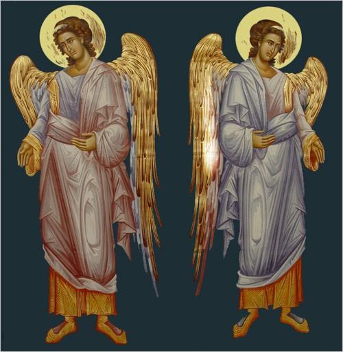 7 Επι σοί χαίρει, Κεχαριτωμένη, πάσα η κτίσης, Αγγέλων το σύστημα, και ανθρώπων το γένος, ηγιασμένε ναέ, και Παράδεισε λογικέ, παρθενικόν καύχημα, εξ' ής Θεός εσαρκώθη, και παιδίον γέγονεν, ο προ