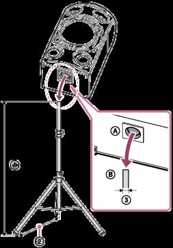 Τοποθέτηση του συστήματος σε τρίποδο Μπορείτε να ρυθμίσετε το ύψος του συστήματος χρησιμοποιώντας ένα τρίποδο (δεν παρέχεται).