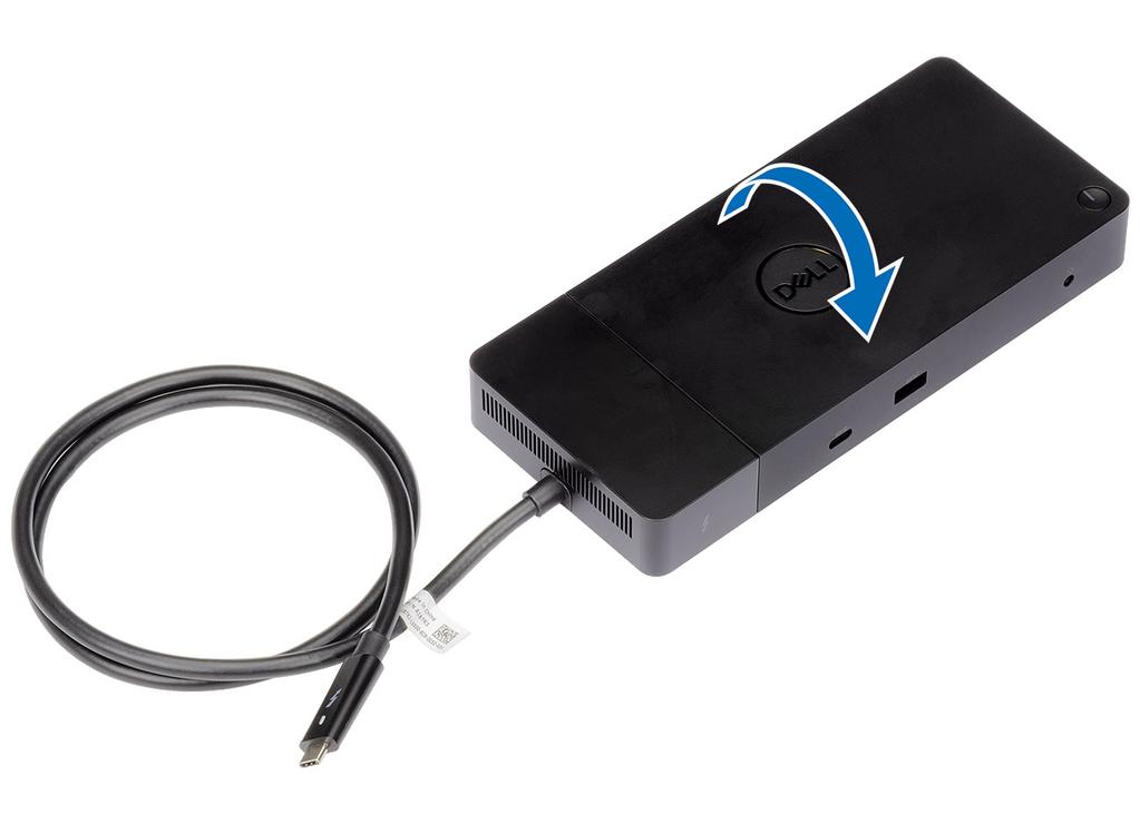 Αφαίρεση της μονάδας καλωδίου USB Type-C 9 Ο Σταθμός σύνδεσης Dell Thunderbolt WD19TB παραδίδεται με το καλώδιο USB Type-C συνδεδεμένο.