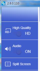 Ασύρματη Οθόνη Ρύθμιση εργαλείου λογισμικού Ποιότητα και ήχος Μπορείτε να επιλέξετε την ποιότητα κατοπτρισμού και να ενεργοποιήσετε/απενεργοποιήσετε τον ήχο.