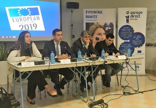 Ενημέρωση για τις Ευρωεκλογές σε Ελληνοκύπριους και Τουρκοκύπριους 7 Δεκεμβρίου 2018 Πολυεπίπεδη ενημέρωση σε πρακτικό και πολιτικό επίπεδο γύρω από τις Ευρωεκλογές του 2019 δόθηκε σε Τουρκοκύπριους