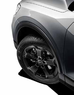 Σετ τεσσάρων διακοσμητικών για τα φτερά του Audi Q2, σε απόχρωση γκρι platinum. ΚΩΔ.