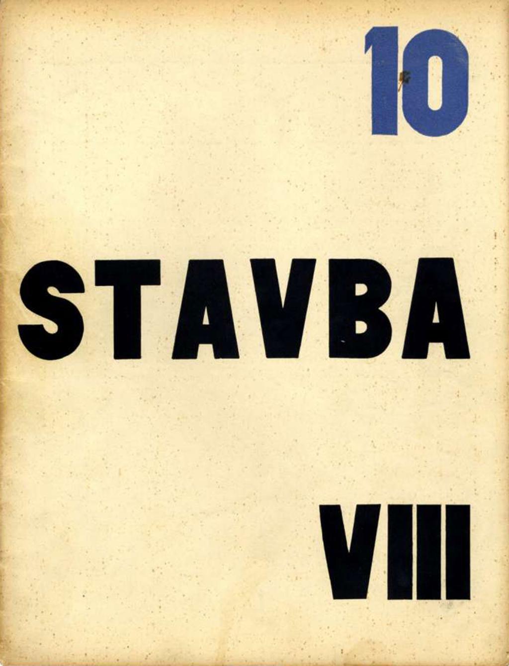 Εξώφυλλο του περιοδικού Stavba με αριθμό 8 (VIII).