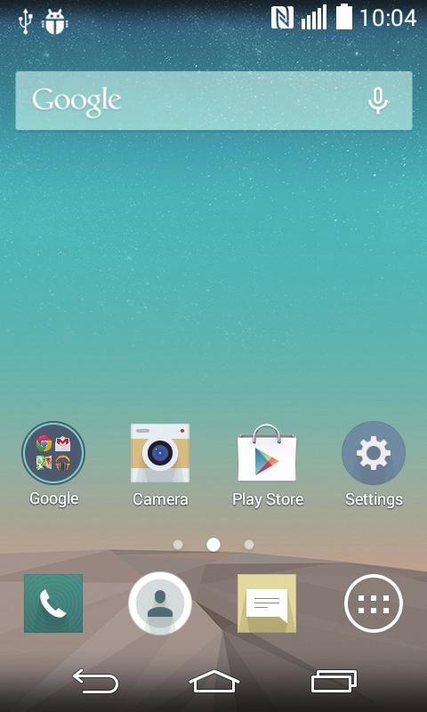 Returning to recently-used applications 1 Touch. The screen displays a pop-up containing the icons of applications you used recently. 2 Tap an icon to open the application.