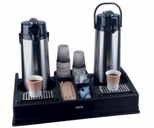 Αξεσουάρ Καφέ LEO 2 LEO 2 (Coffee station) Σταθμός καφέ ιδανικός για γραφεία, μπουφέ για καφέ ή τσάι Για 2 κανάτες με διάμετρο εως 19 cm Εξοπλισμός: 2 αποσπώμενες πλαστικές βάσεις, 2 ένθετα