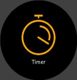 Χρονόμετρα Το ρολόι σας διαθέτει χρονόμετρο και χρονόμετρο αντίστροφης μέτρησης για τη βασική μέτρηση του χρόνου.