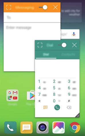 QSlide You can start apps by using QSlide to use them while other apps are running. For example, use the calculator or calendar when a video is playing. When an app is running, tap QSlide.