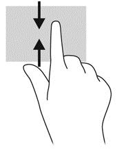 Περάστε απαλά το δάχτυλό σας από την πάνω ή κάτω πλευρά για να εμφανίσετε τις επιλογές εντολών των εφαρμογών.