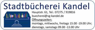 Kandel - 28 - Ausgabe 34/2019 Schuleinschreibung an der Ludwig- Riedinger Grundschule Kandel für das Schuljahr 2020/21 Hörbuchtipps Ausleihbar ab Freitag, den 23.