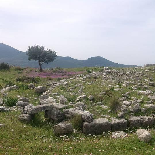 Το αρχαίο θέατρο, λεπτοµέρεια του περιµετρικου αναλήµµατικού τοίχου.