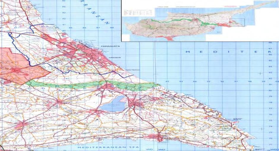 Κεφάλαιο 3: Υφιστάμενη κατάσταση Εικόνα 8: Η θέση της Αμμοχώστου Πηγή : Famagusta vicinity.