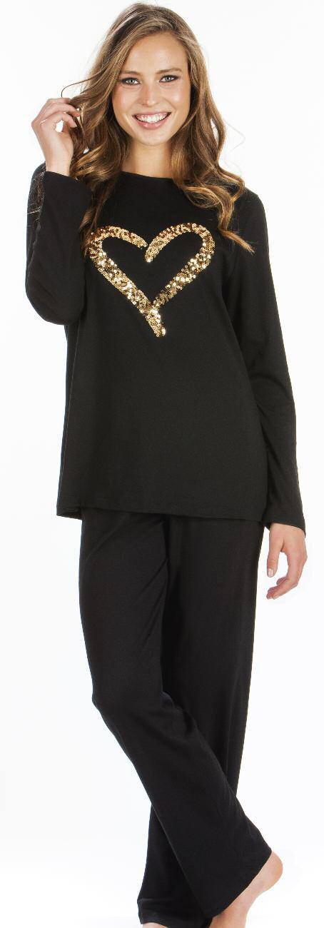 18 women s easywear 51543: Color > 045 ΜΑΥΡΟ/BLACK Size S-XXL Comp> 50% COTTON-50% MODAL Top 51551: