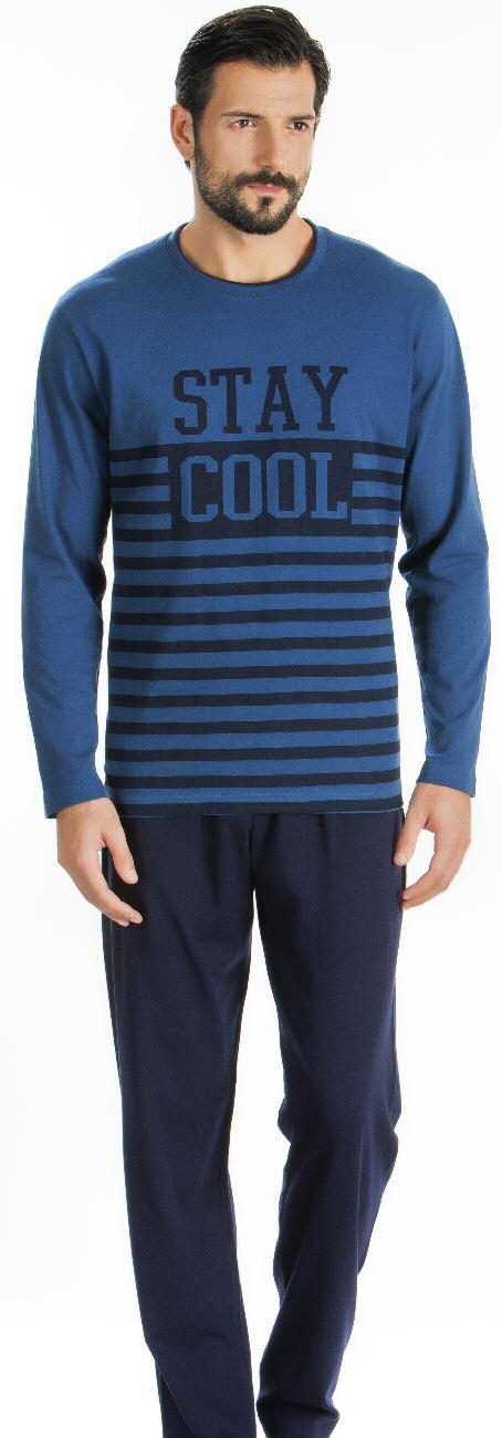 MAΡΙΝ/NAVY, 386 ΜΠΛΕ ΡΑΦ/BLUE RAF Size S-XXL Comp> 100%COTTON 70656: