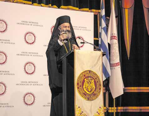 At another point in his speech, his Eminence reiterated the assurance that he had provided the Greek Orthodox flock of Australia during his coronation in Sydney.