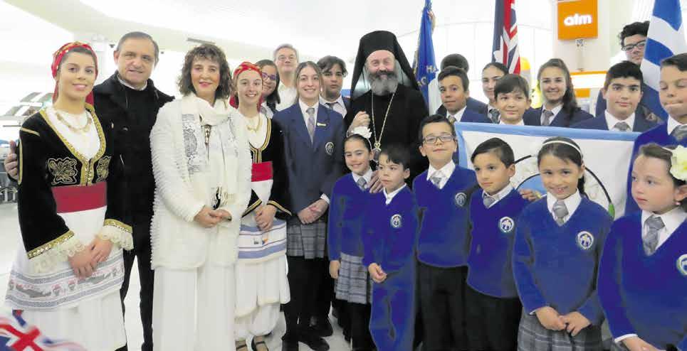 AUGUST 2019 The Greek Australian VEMA ΤΟ ΒΗΜΑ 7/23 Archbishop Makarios announces his dream for the Greek Orthodox Church in Perth Archbishop Makarios was greeted by throngs of people at Perth Airport
