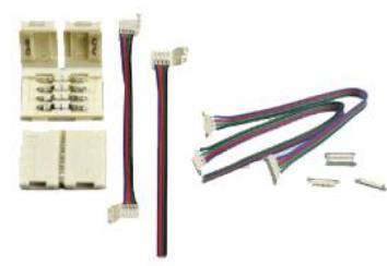 supply wire with middle connector SINGLE LED STRIP SMD 5050 CONNECTORS CODE VOLT