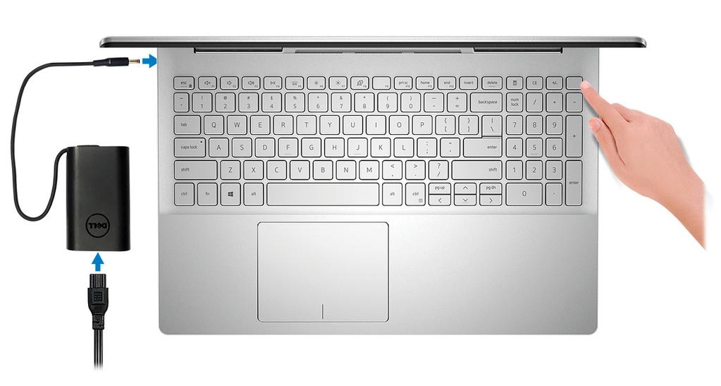 Ρύθμιση του Inspiron 7591 1 ΣΗΜΕΙΩΣΗ: Οι εικόνες που θα βρείτε στο έγγραφο ενδέχεται να διαφέρουν από τον υπολογιστή σας, πράγμα που εξαρτάται από τη συνδεσμολογία που παραγγείλατε.