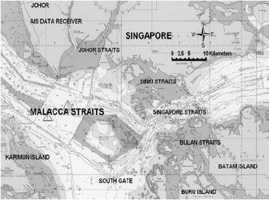 Εικόνα 5.2 Χάρτης των Στενών της Μαλάκκα και της Σιγκαπούρης Πηγή: Zaman M. B., Wakabayashi N. & others (2012).