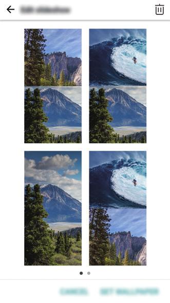 3 Edit the slideshow as desired and tap SET WALLPAPER. Face recognition Face recognition overview You can release the screen lock by using the saved facial data.