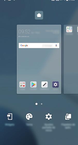 To configure the Home screen settings, touch and hold on a blank area of the Home screen, then select Home screen settings. See Home screen settings for details.