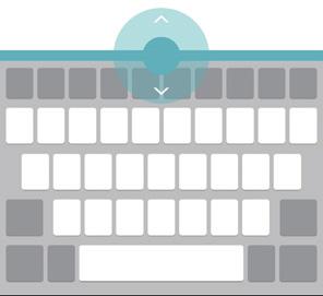 This option is available on the QWERTY, QWERTZ and AZERTY keyboards. This function may not be supported for some languages.