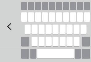 Splitting the keyboard You can split the keyboard in half and place each piece on either side of the screen when the screen is in landscape mode.