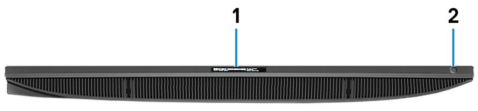 3 Θύρα εξόδου HDMI (για υπολογιστές με ενσωματωμένη κάρτα γραφικών) Συνδέστε τηλεόραση ή κάποια άλλη συσκευή με ικανότητα εισόδου HDMI. Παρέχει έξοδο βίντεο και ήχου.