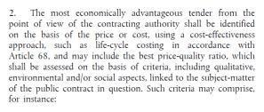 VBP, η εξέλιξη της τελευταίας πενταετίας 2014 EU Public Procurement Directive