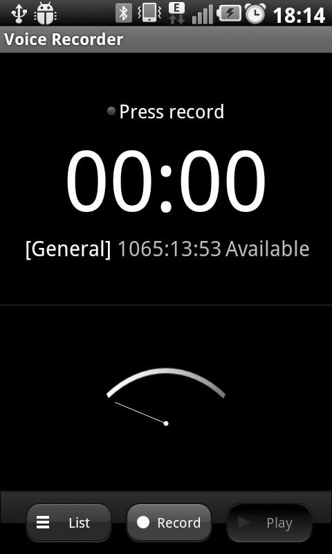 Utilities Recording a sound or voice Use the voice recorder to record voice memos or other audio files. 1 On the home screen, touch Applications tab and select Voice Recorder.