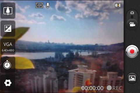 Video camera Getting to know the viewfinder Zoom - Zoom in or zoom out. Alternatively you can use the side volume keys.