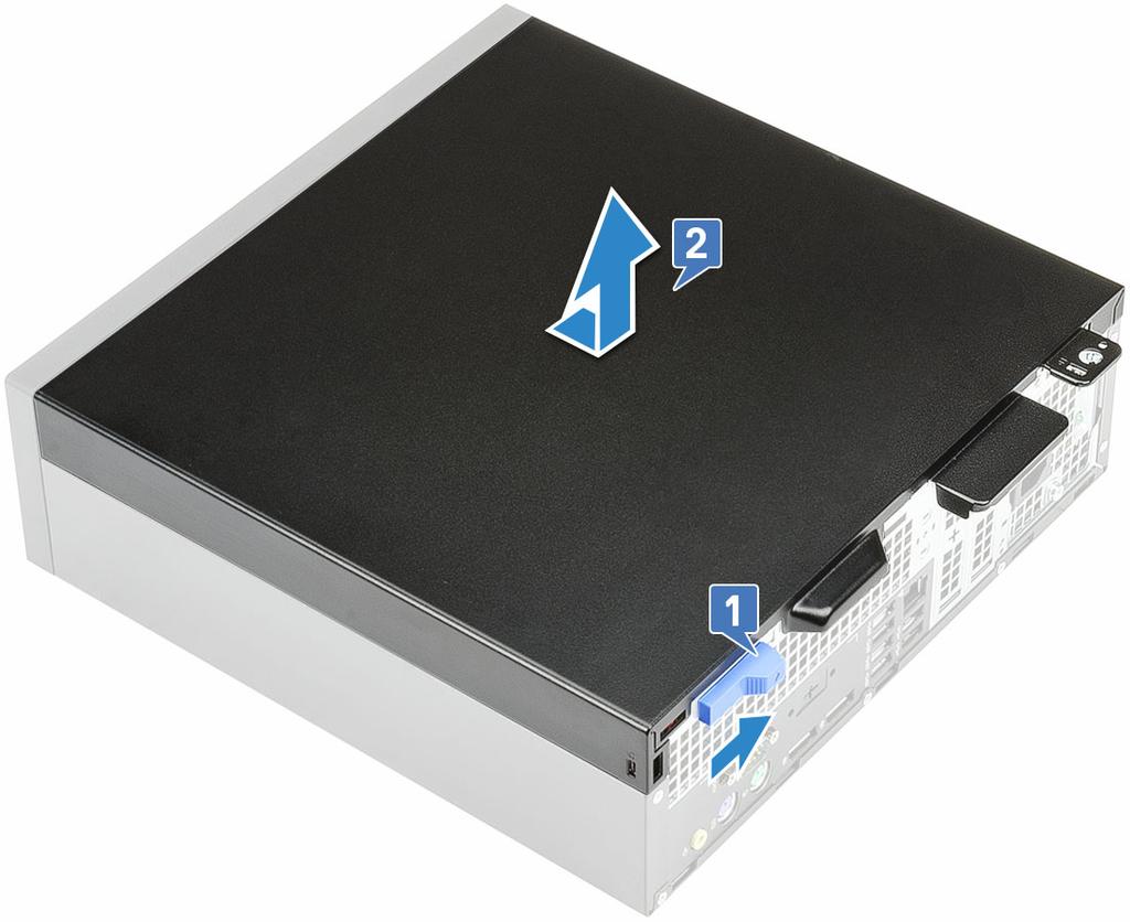 2 USB Type-C Εγκατάσταση της κάρτας USB Type-C 1 Ακολουθήστε τη διαδικασία που παρατίθεται στην ενότητα Πριν από την εκτέλεση εργασιών στο εσωτερικό του υπολογιστή σας.