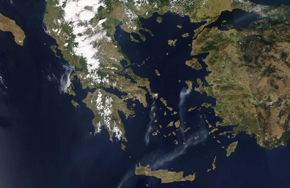 ακτινοβολίας ώστε να είναι δυνατός ο υπολογισμός του δείκτη NBR και στο κόκκινο και κοντινό υπέρυθρο φάσμα της ηλεκτρομαγνητικής ακτινοβολίας έτσι ώστε να είναι δυνατός ο υπολογισμός του δείκτη NDVI.