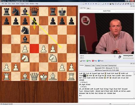 Scandinavian The Easy Way By Andrew Martin Rubinstein,Akiba - Vidmar,Milan Sr [A52] Berlin Berlin, 1918, 1.d4 Nf6 2.c4 e5 3.dxe5 Ng4 4.Bf4 Nc6 [4...Bc5 5.e3] 5.Nf3 Bb4+ 6.Nc3 Qe7 7.Qd5 Bxc3+ 8.