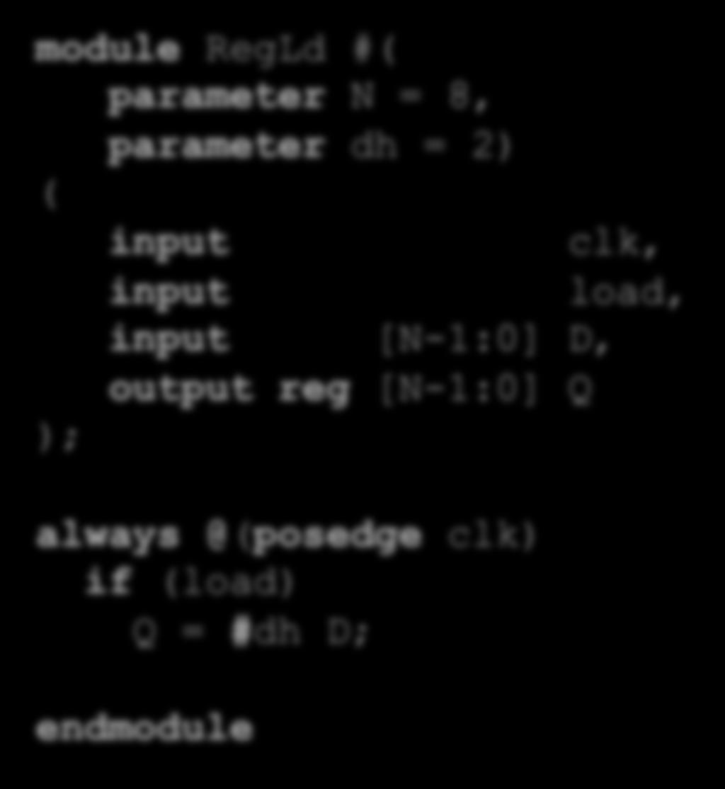 Παραμετρικά modules (1/2) Μπορούμε να έχουμε παραμέτρους σε ένα module Default μέγεθος πολύ βολικό!