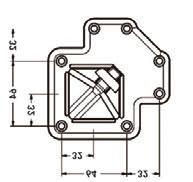 Πόδι CAMAR QUARA 646 64x64mm, με