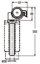 ΠΟΔΙΑ ΤΡΑΠΕΖΙΩΝ Πόδι CAMAR 653 Ø50, με ρεγουλατόρο 180mm Ø50