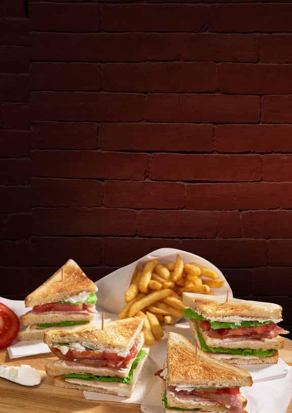 0.80 +Αναψυκτικό 330ml MONO! CLUB SANDWICH Club sandwich 4,20 Tυρί, ζαμπόν, ντομάτα, μαρούλι, μπέικον, μαγιονέζα.